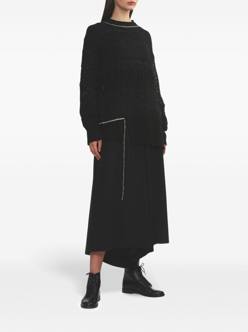 Y's contrast-stitching jumper outlook