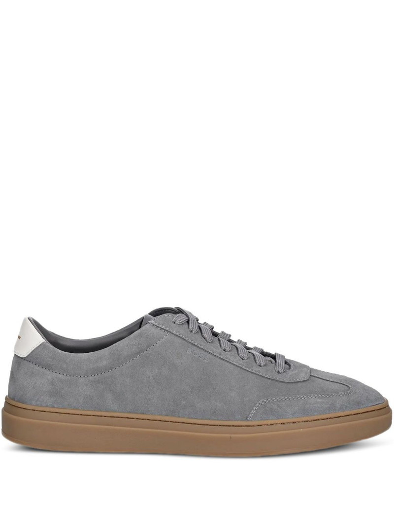 suede leather low-top sneakers 1