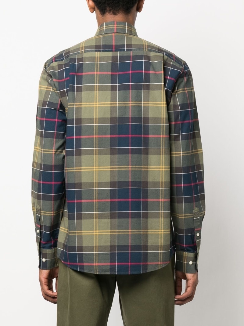 tartan check-pattern cotton shirt - 4