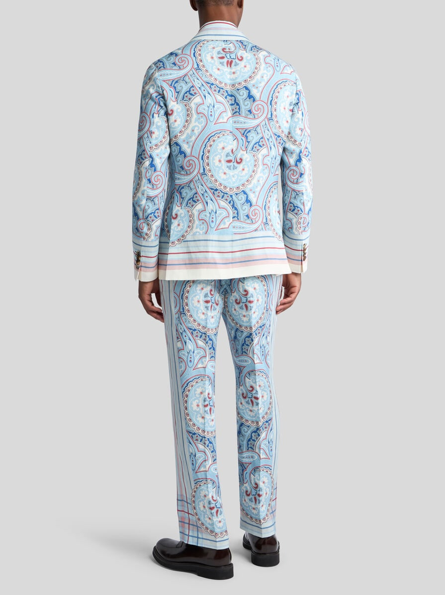 PAISLEY BLAZER WITH STRIPES - 4