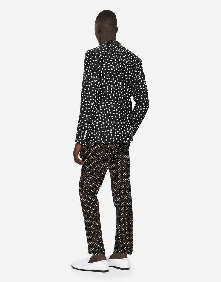 Cotton Taormina-fit suit with polka-dot print - 4