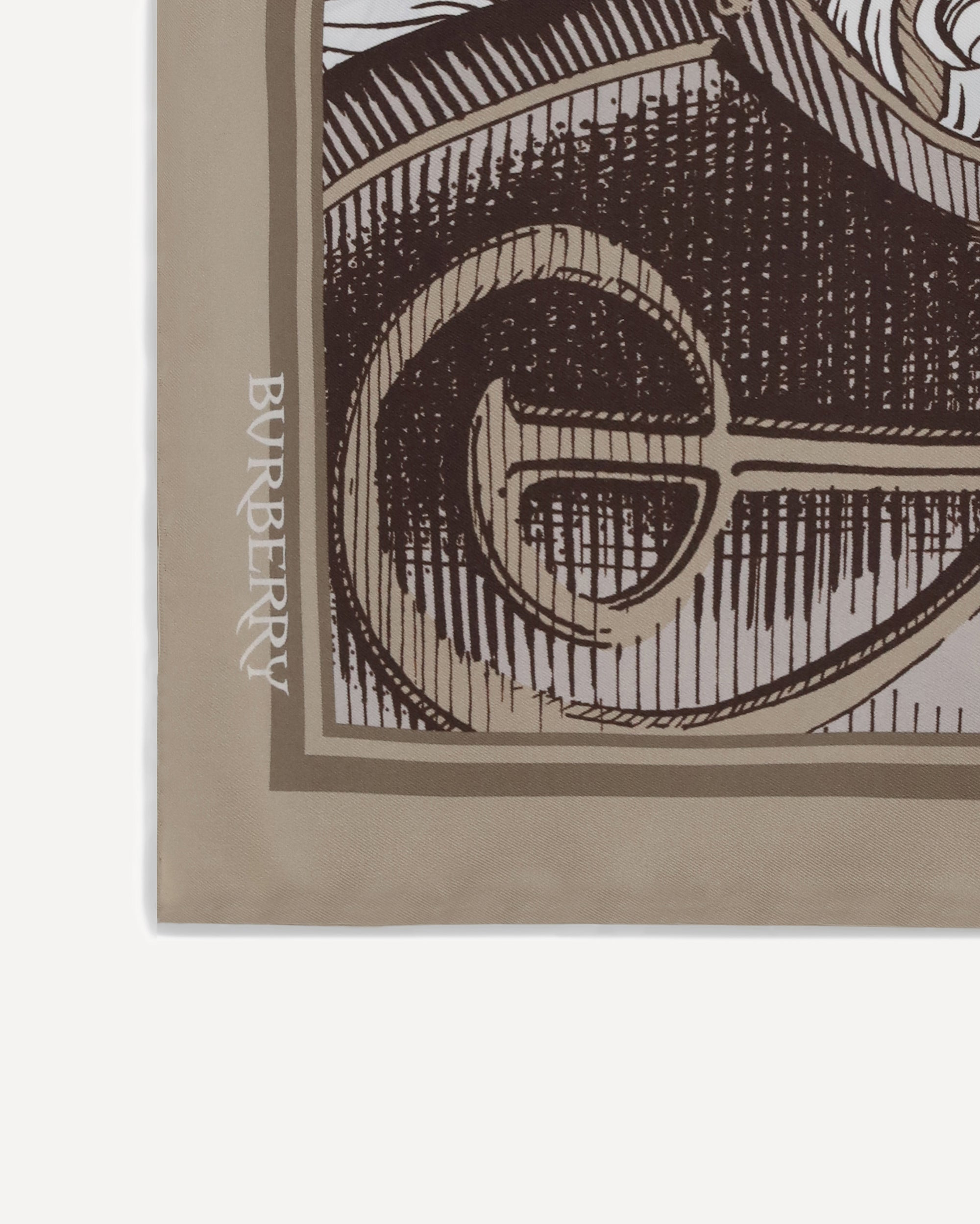 Knight Engraving print silk Scarf - 3