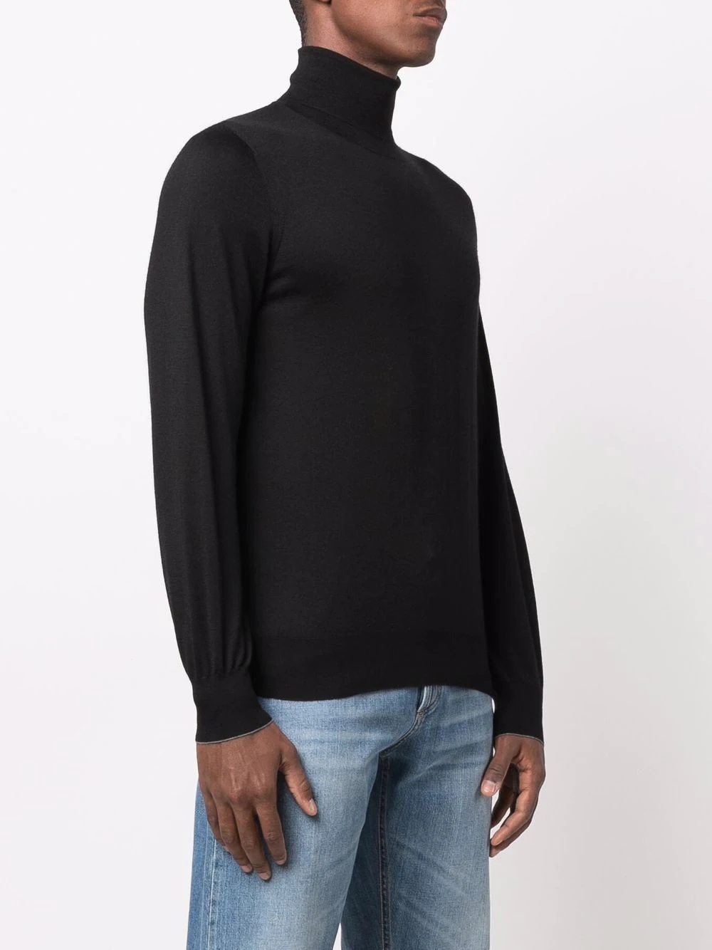 roll-neck cashmere-silk blend jumper - 3