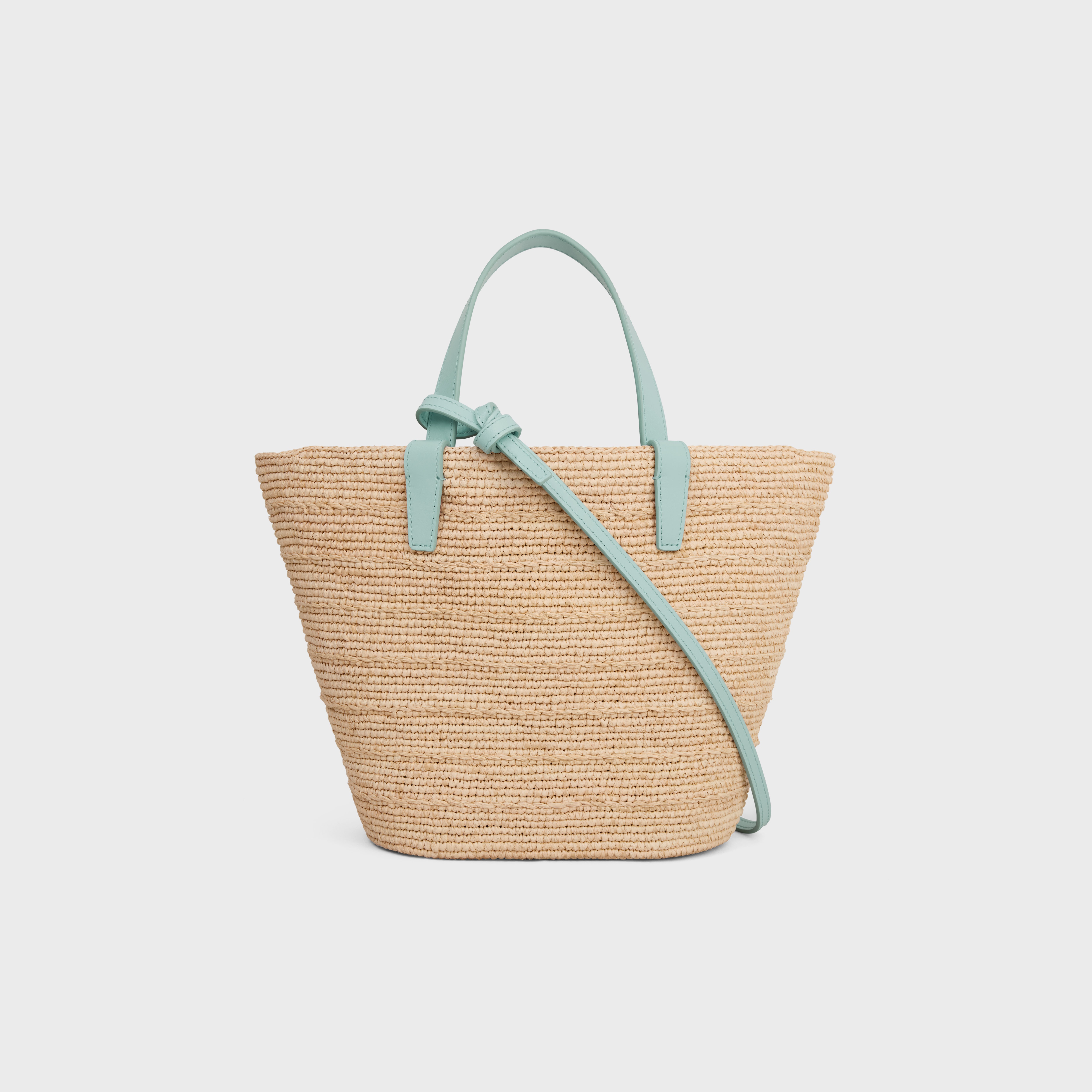 TEEN SUPPLE CELINE CLASSIC PANIER in Raffia and calfskin - 3
