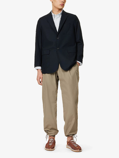 BEAMS PLUS Single-breasted notch-lapel boxy-fit cotton blazer outlook