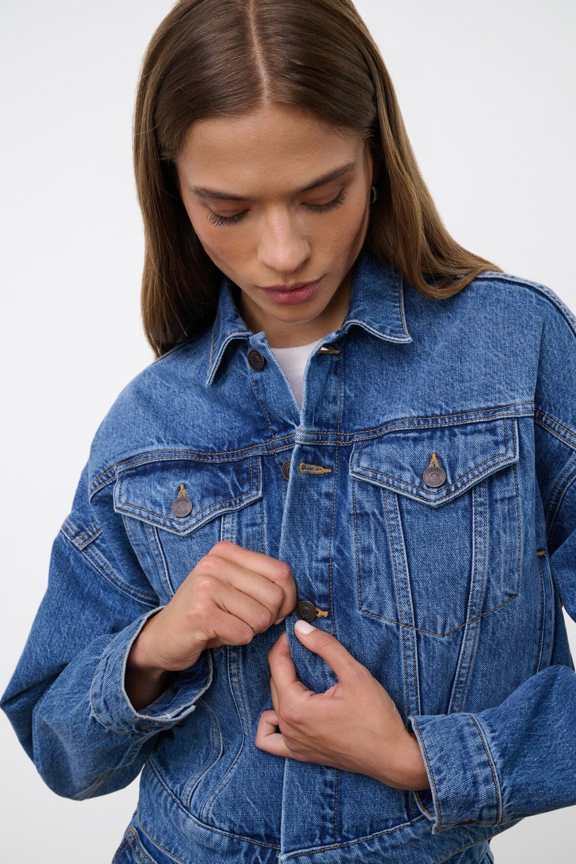 STAUD GLEN DENIM JACKET VINTAGE WASH - 4
