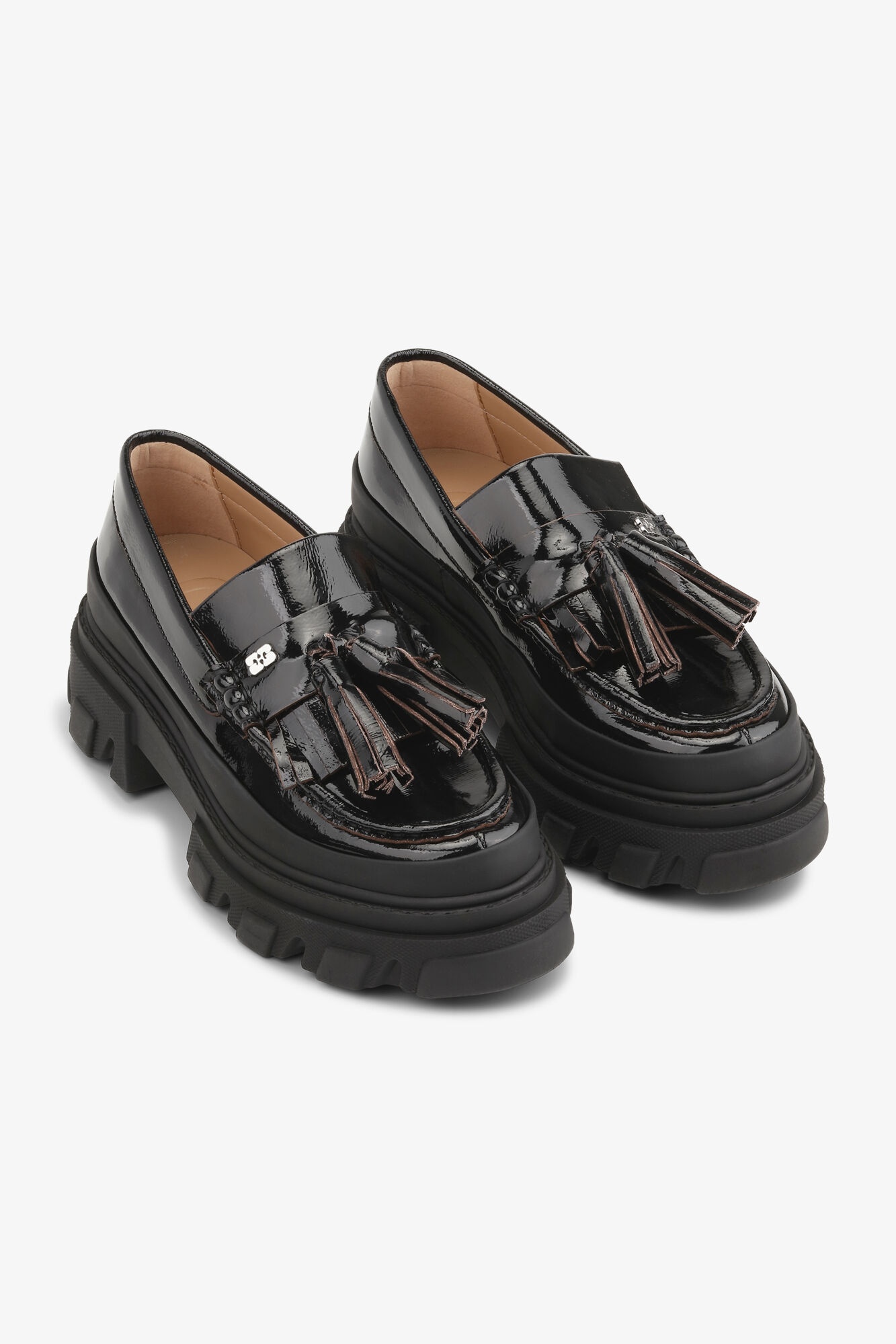 BLACK CLEATED NAPLACK LOAFERS - 2