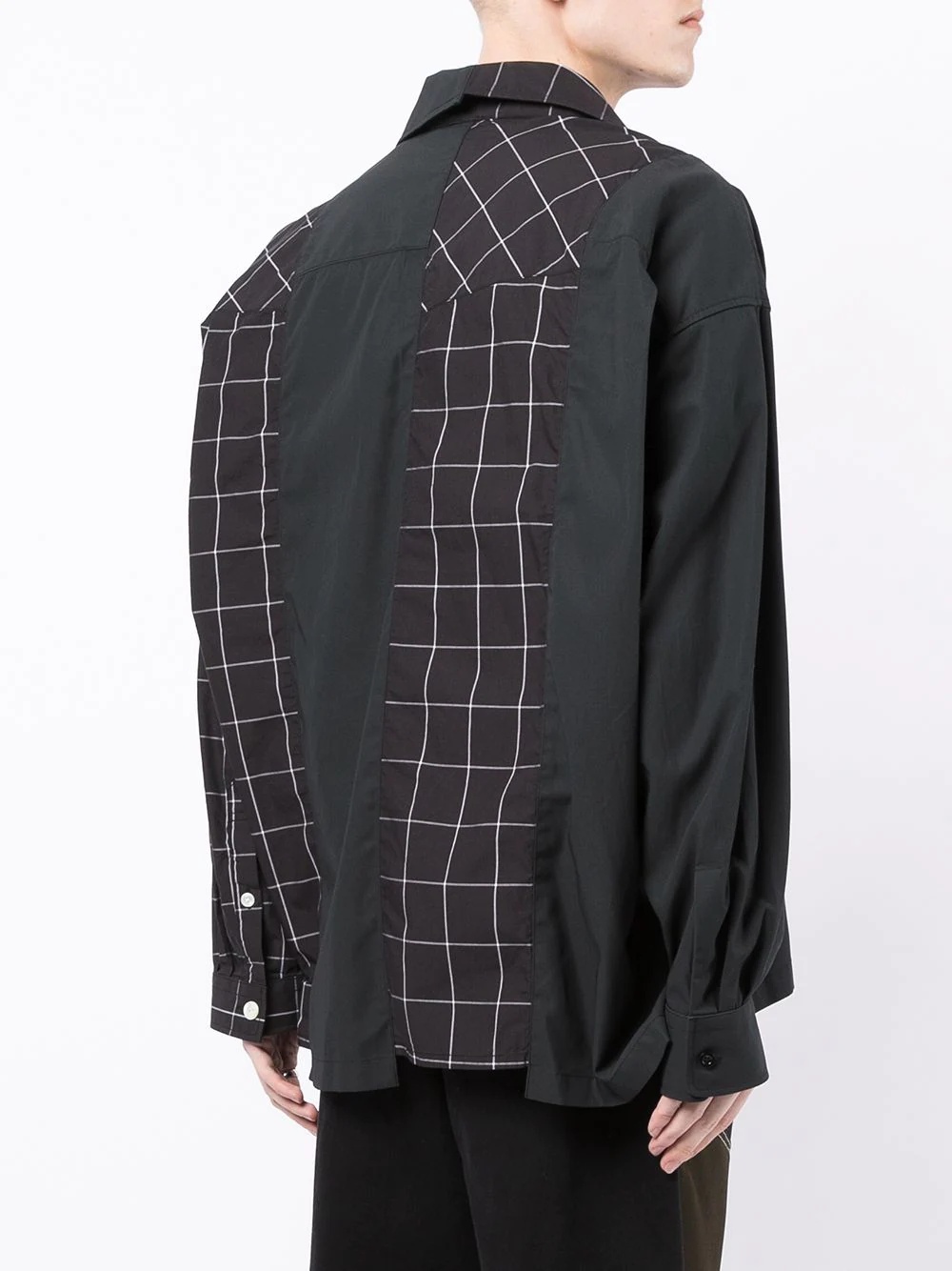 deconstructed long-sleeve cotton shirt - 4