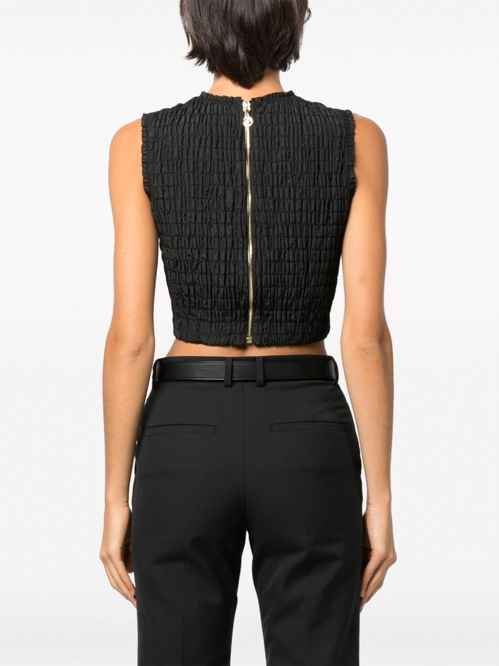 smock-detail crop top - 4