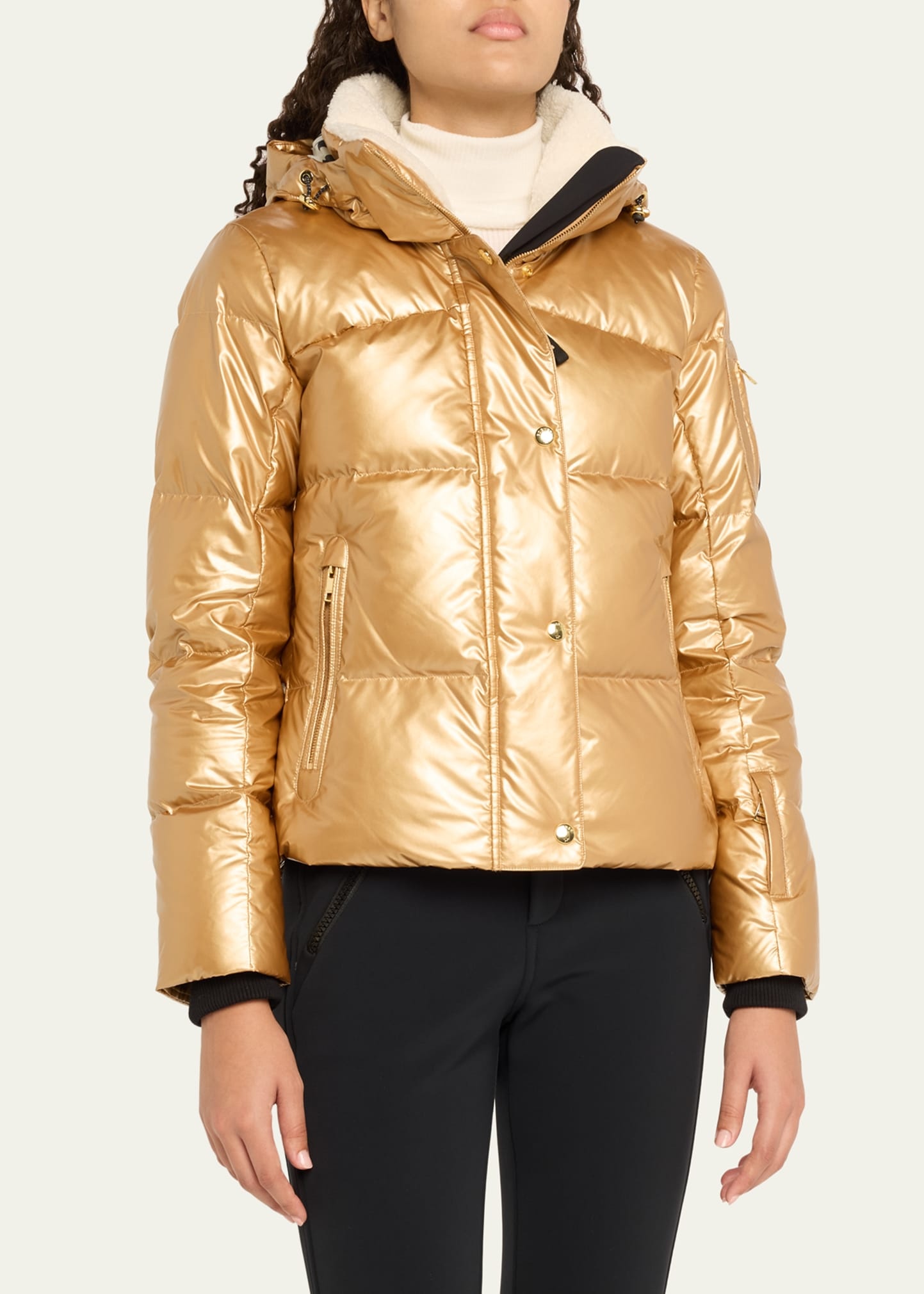 Hella Quilted Down Puffer Jacket with Removable Hood - 4