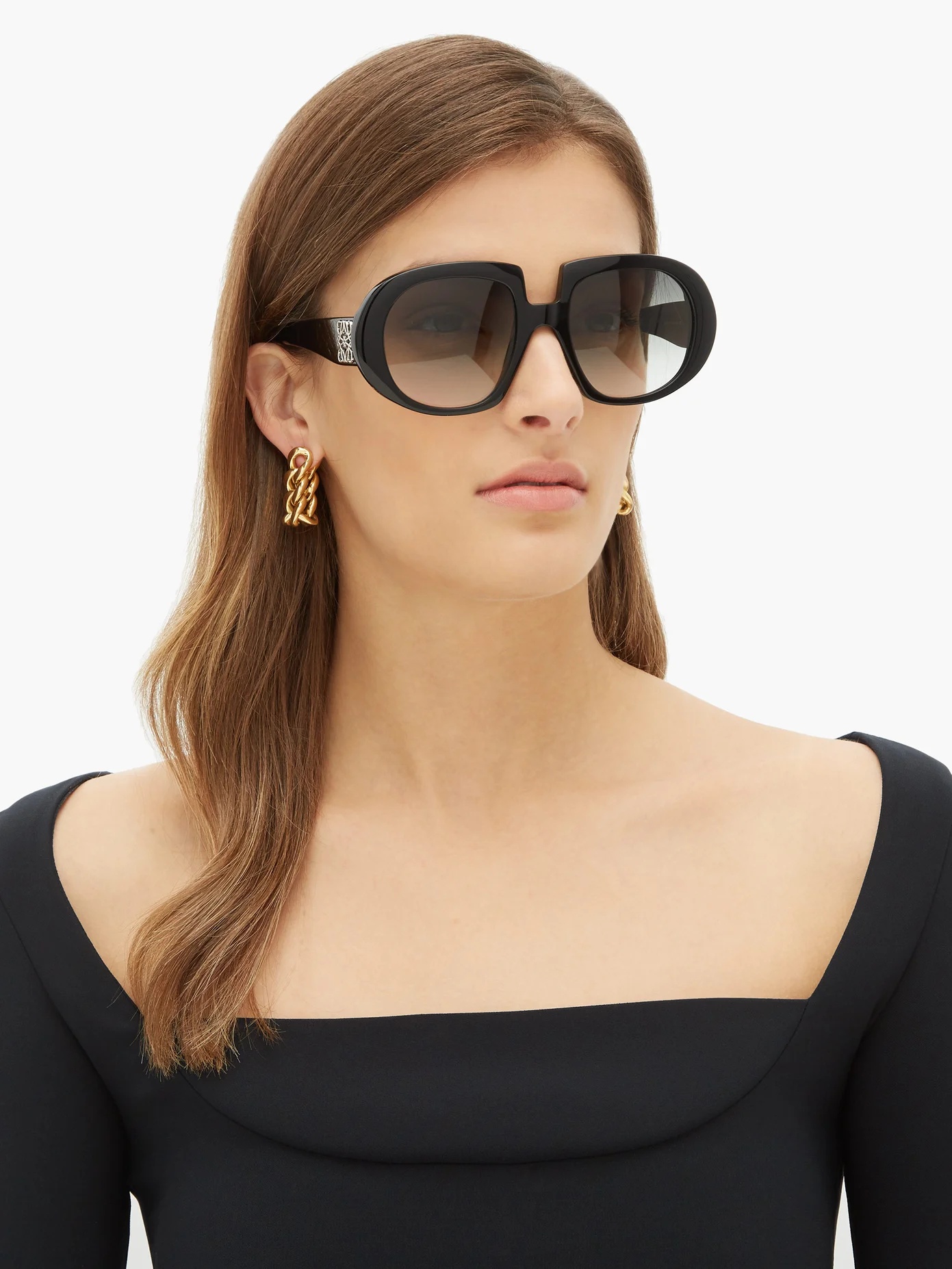 Oversized acetate sunglasses - 2