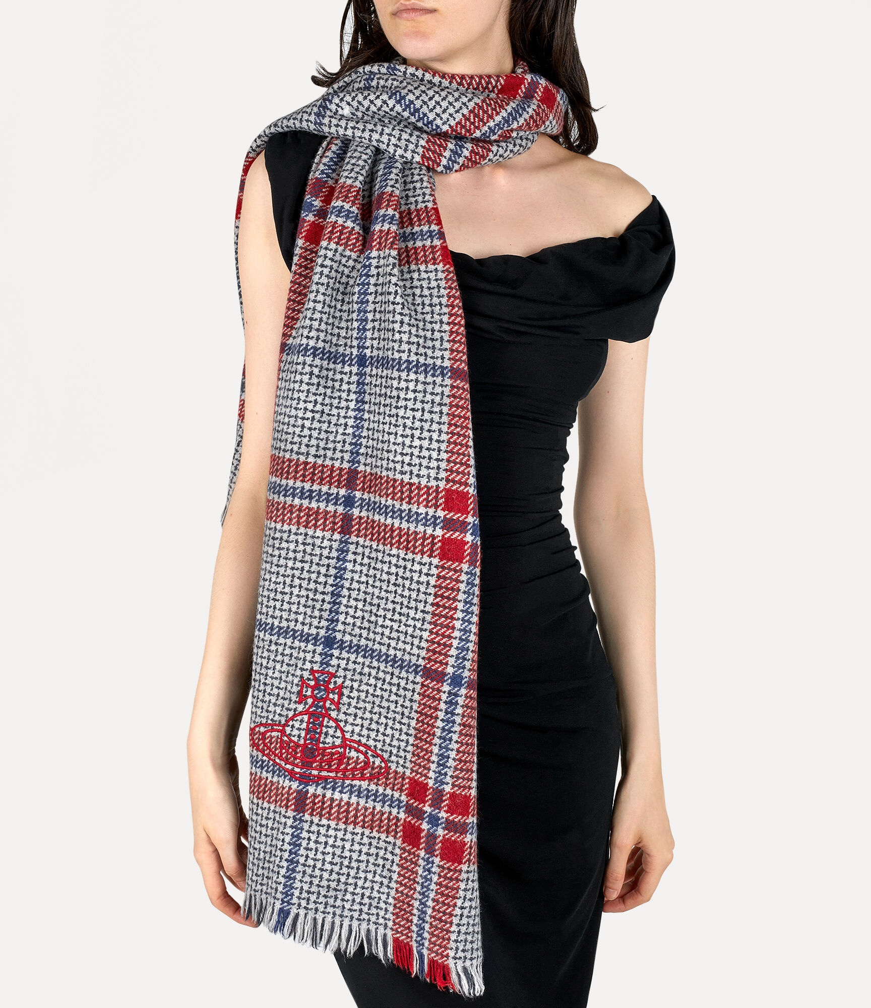 STRIPE & CHECK YAK SCARF - 2