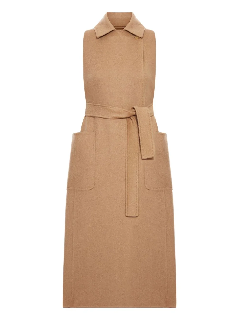 belted patch-pocket coat - 1