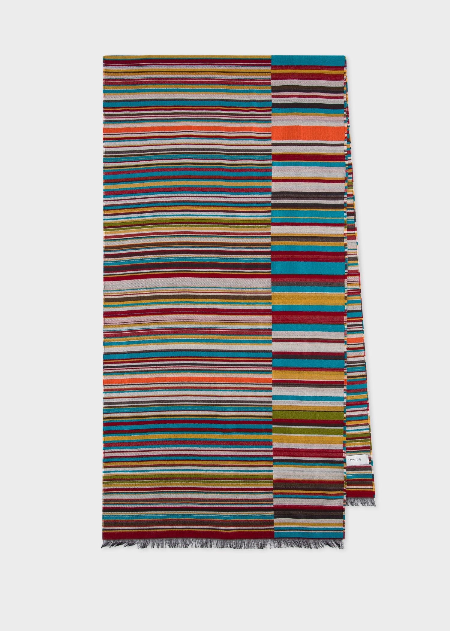 Multi 'Signature Stripe' Jacquard Scarf - 1