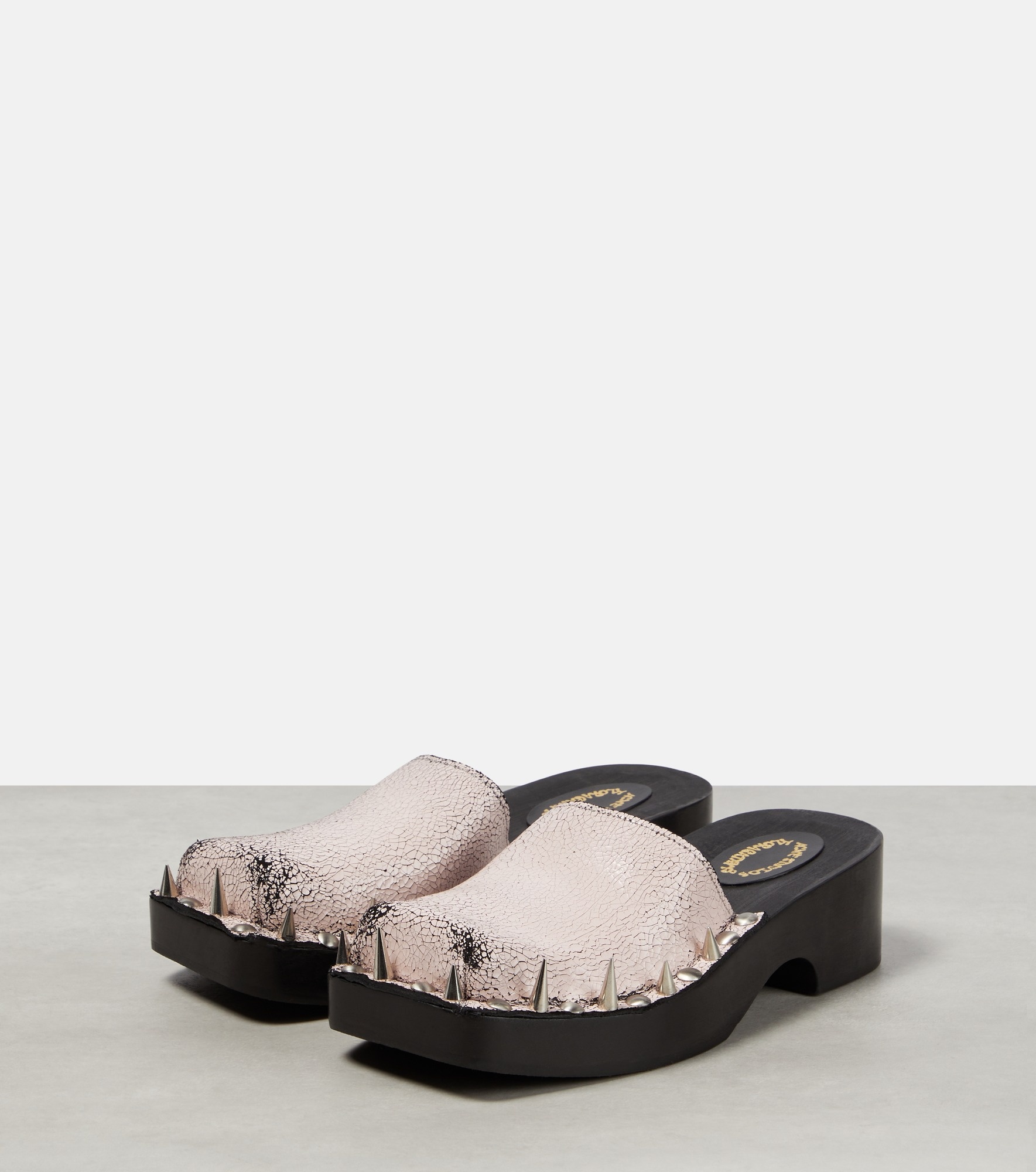 Embellished suede clogs - 5