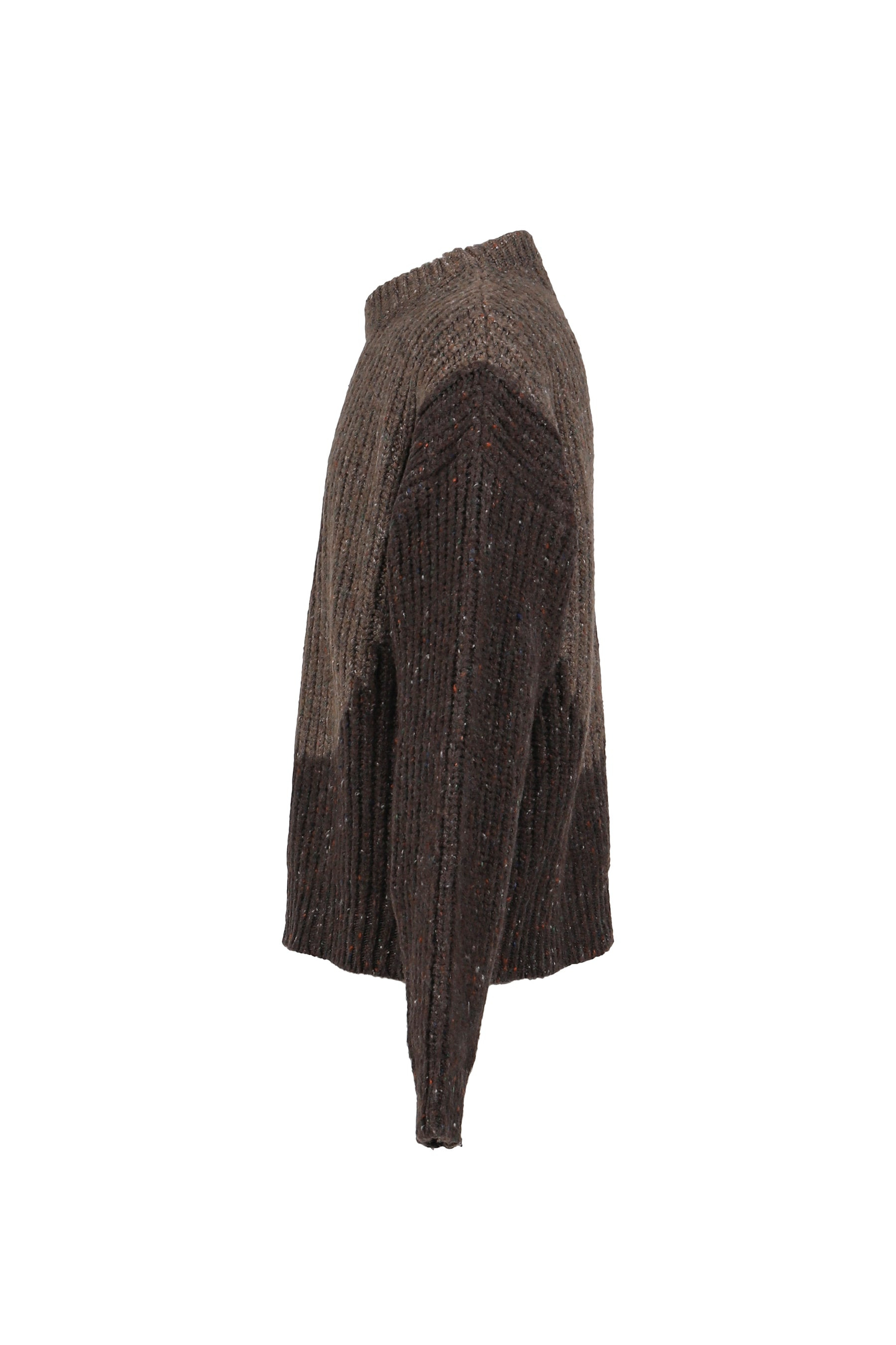 SWIRL WOOL CREWNECK KNIT / BRW - 3