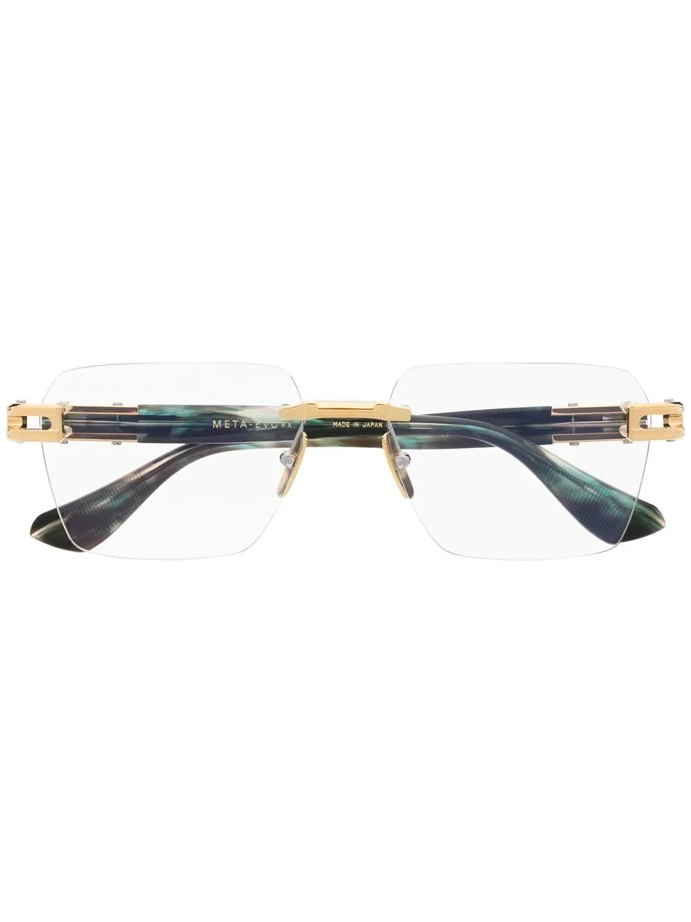 rimless square-frame glasses - 1