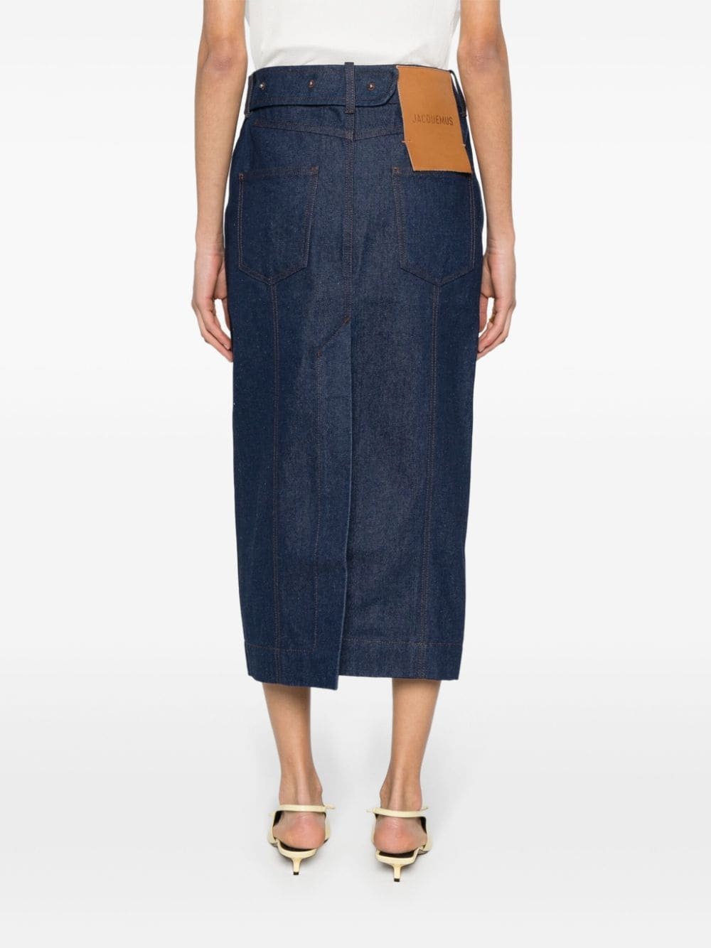 La Jupe de-Nimes Obra denim midi skirt - 4