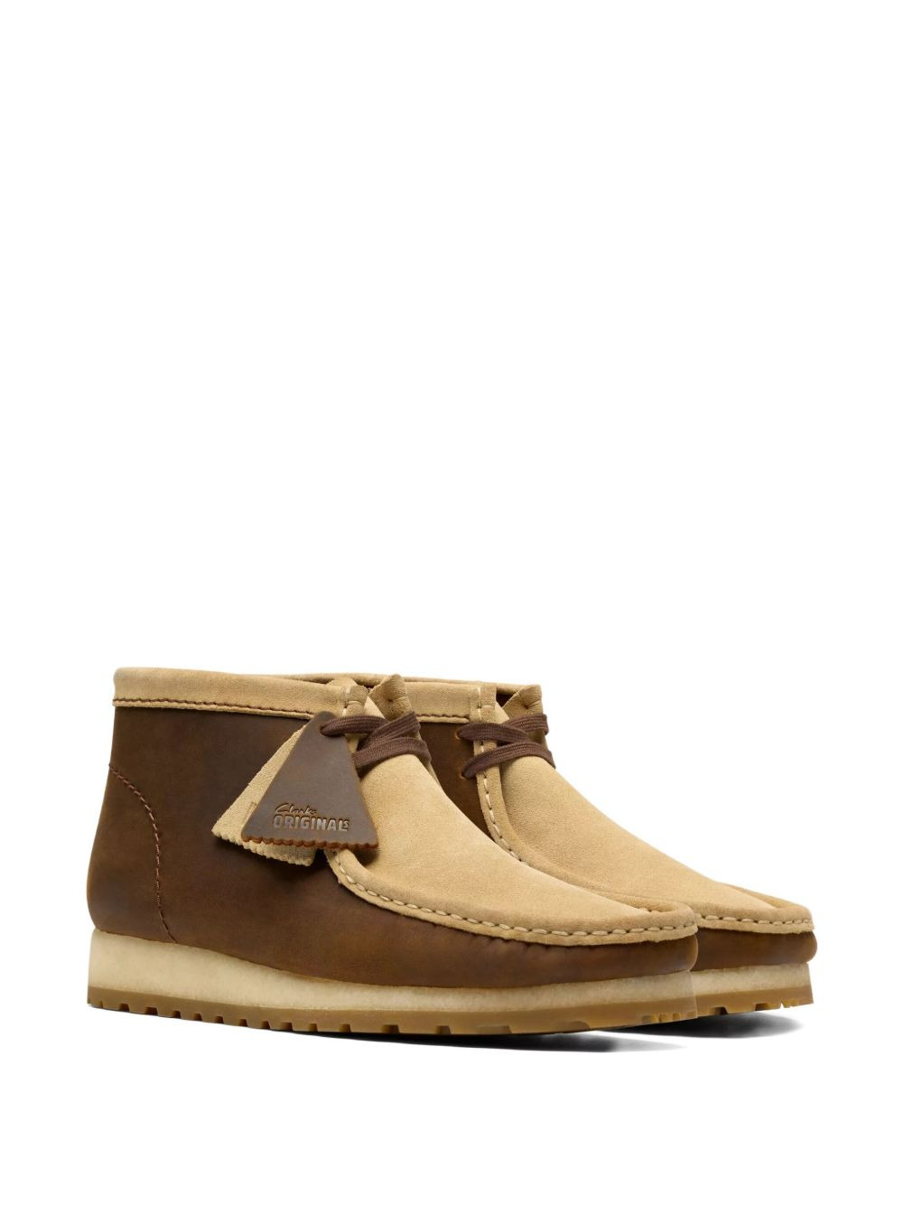 lace-up suede-leather desert boots - 2