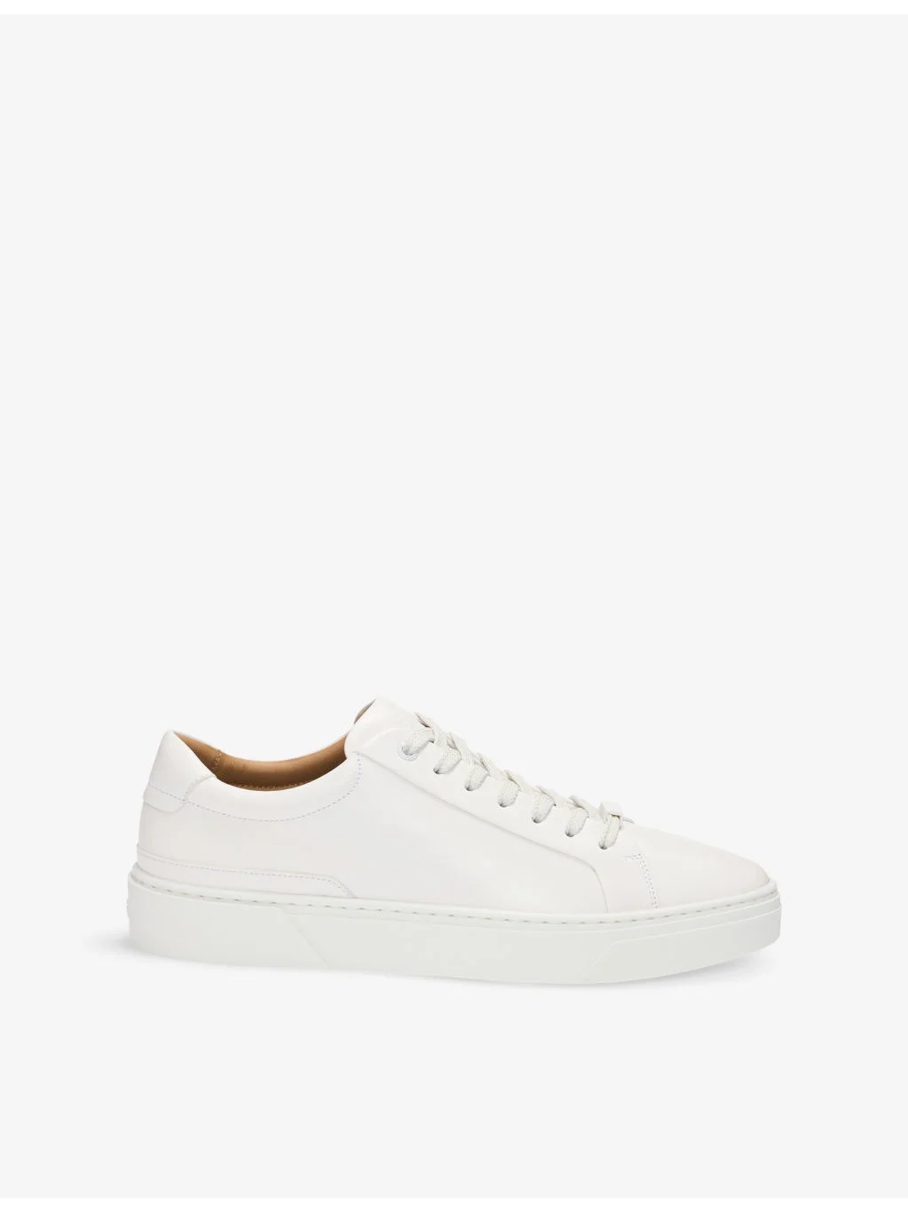 Branded Low-Top Leather Trainers - 1