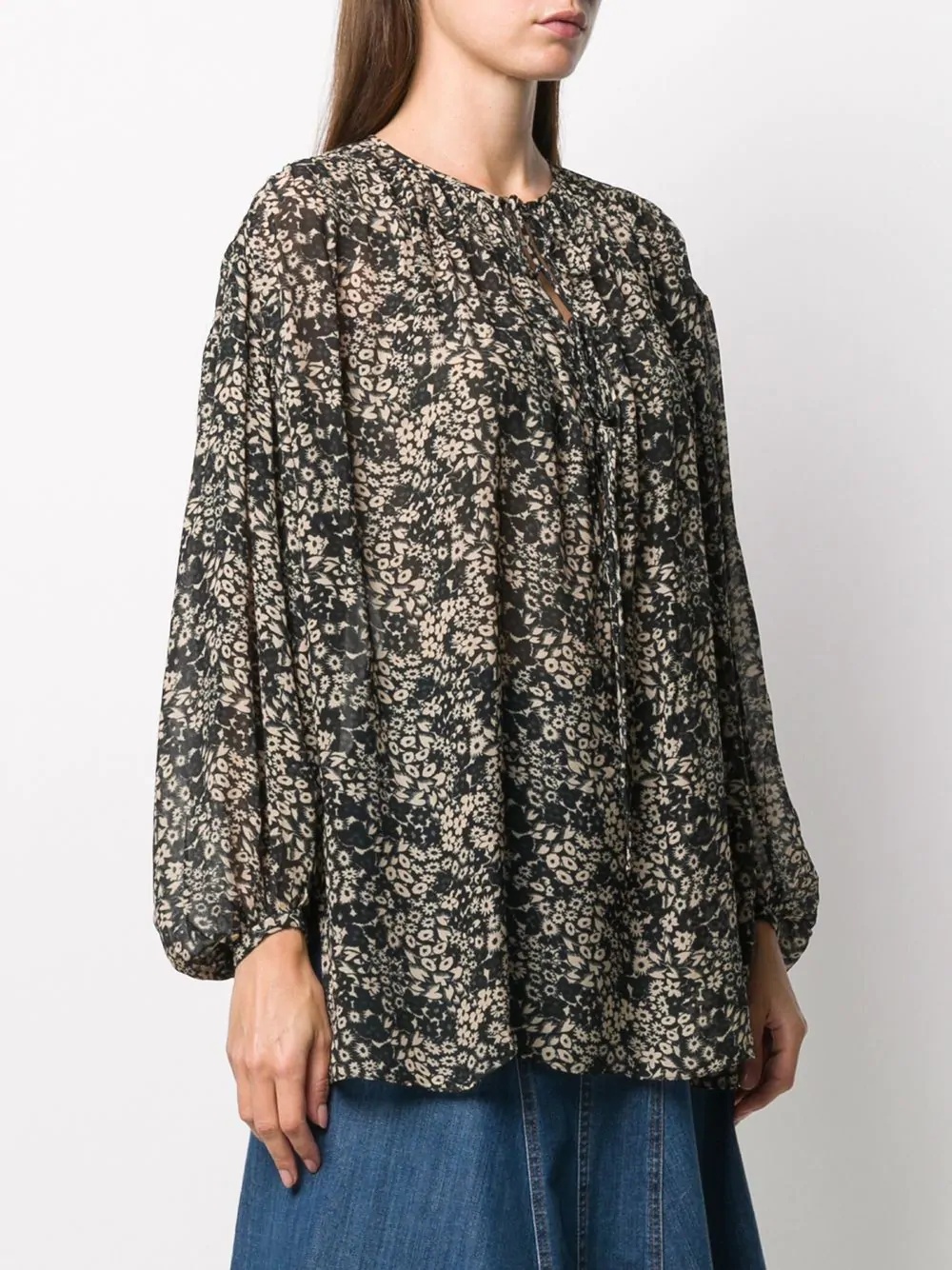 floral-print blouse - 5
