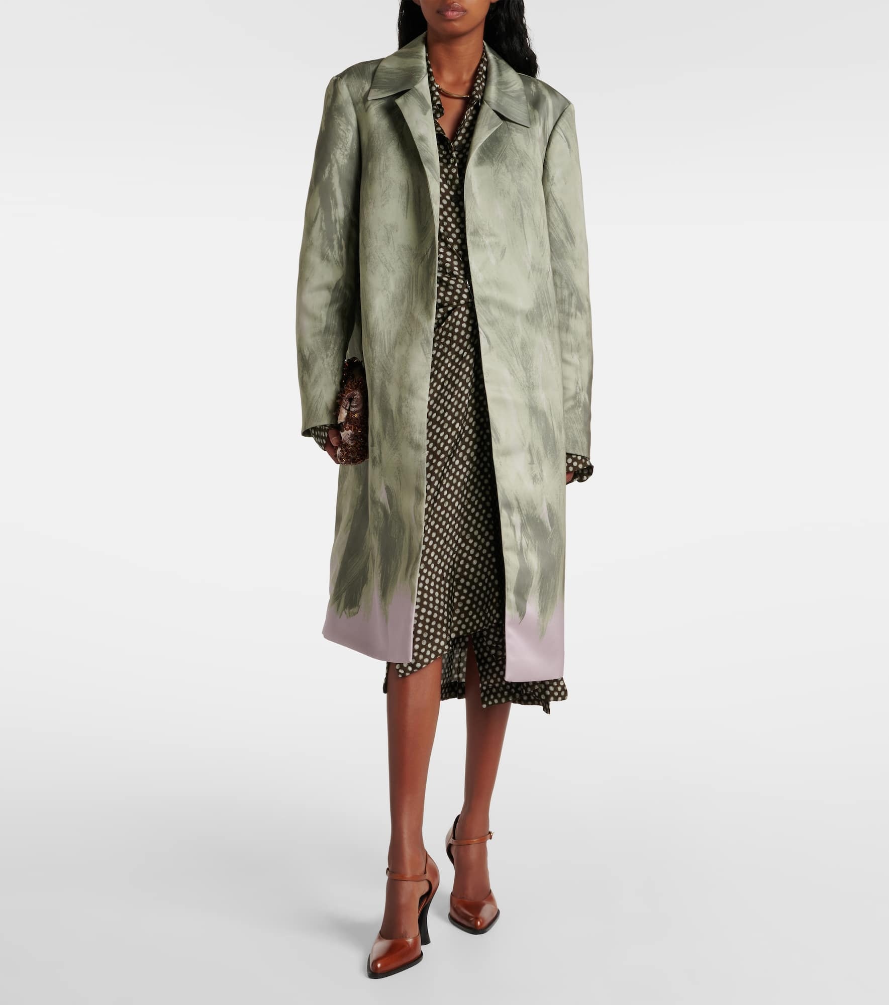 Satin wrap coat - 2