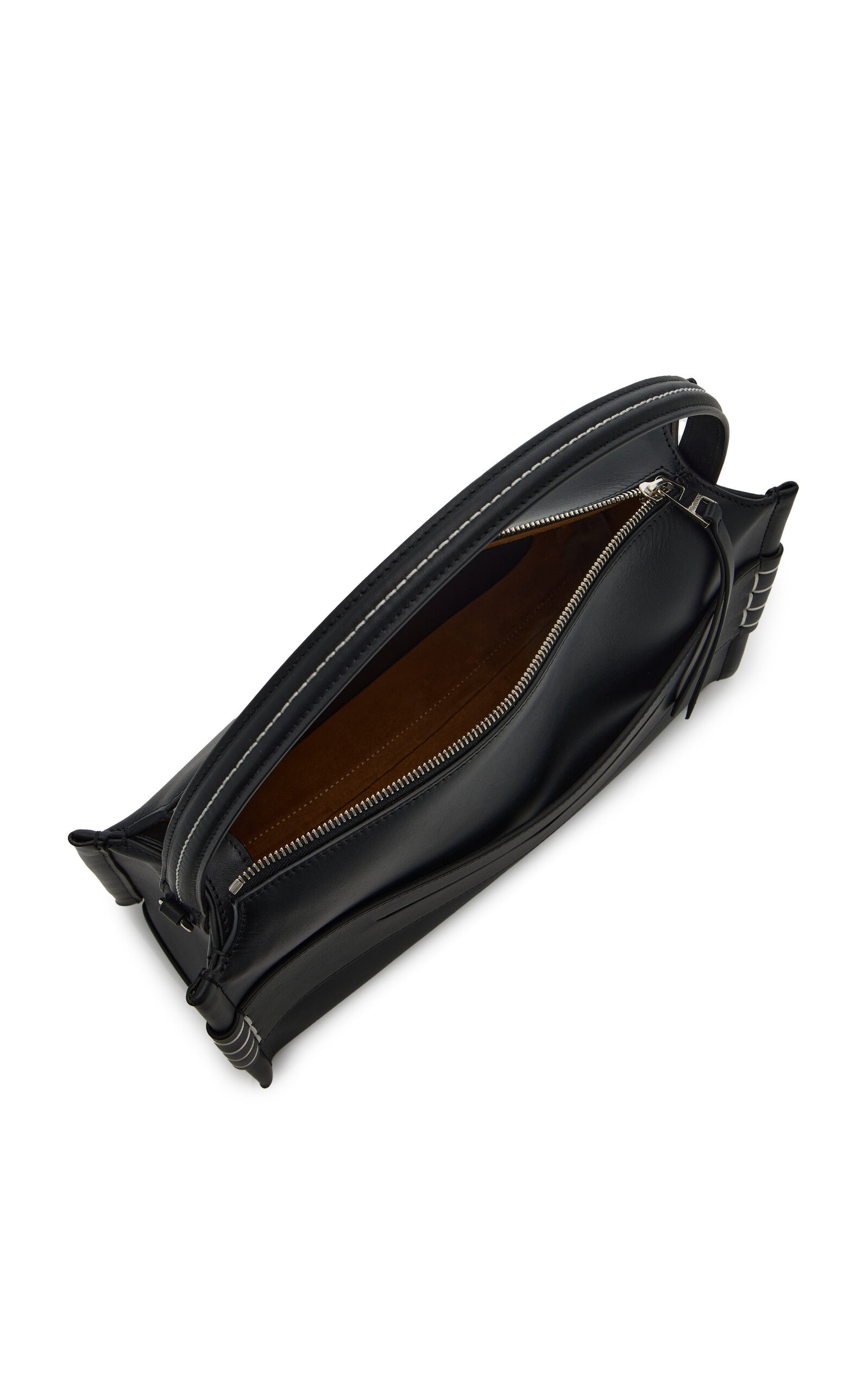Medium Leather Loafer Bag black - 7