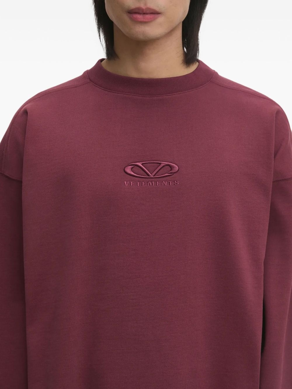 logo-embroidered sweatshirt - 4