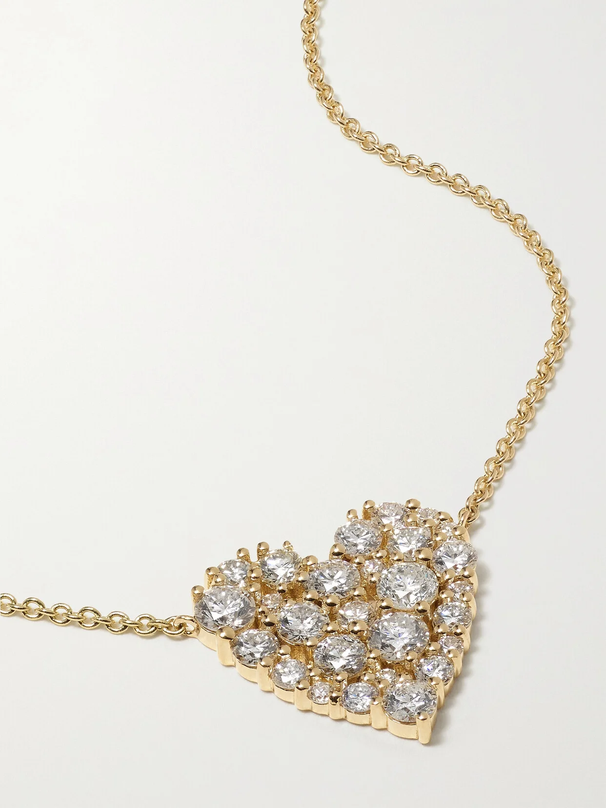 Cocktail Heart 14-karat Gold Diamond Necklace - 1