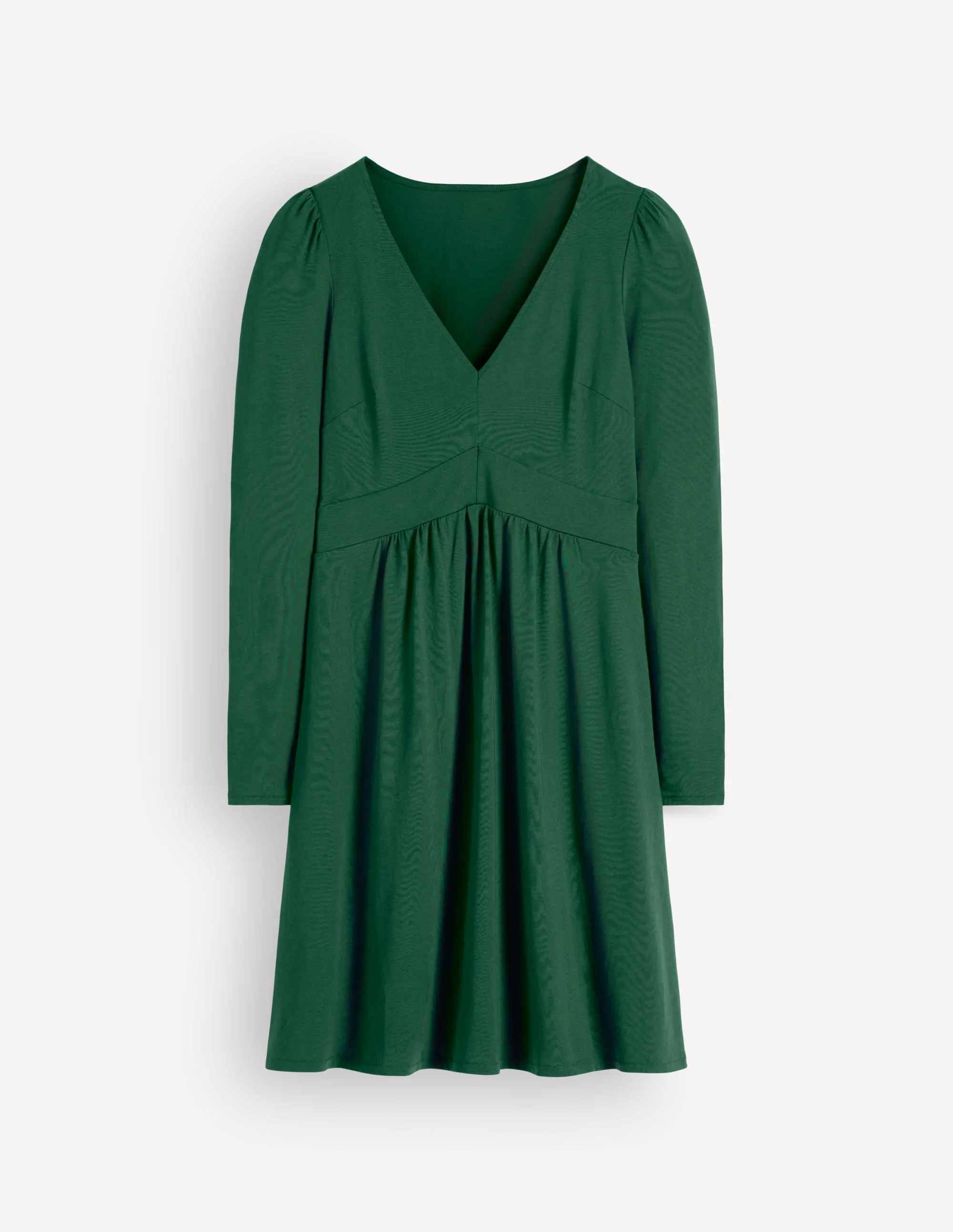 Briony Jersey Short Dress-Hunter Green - 1