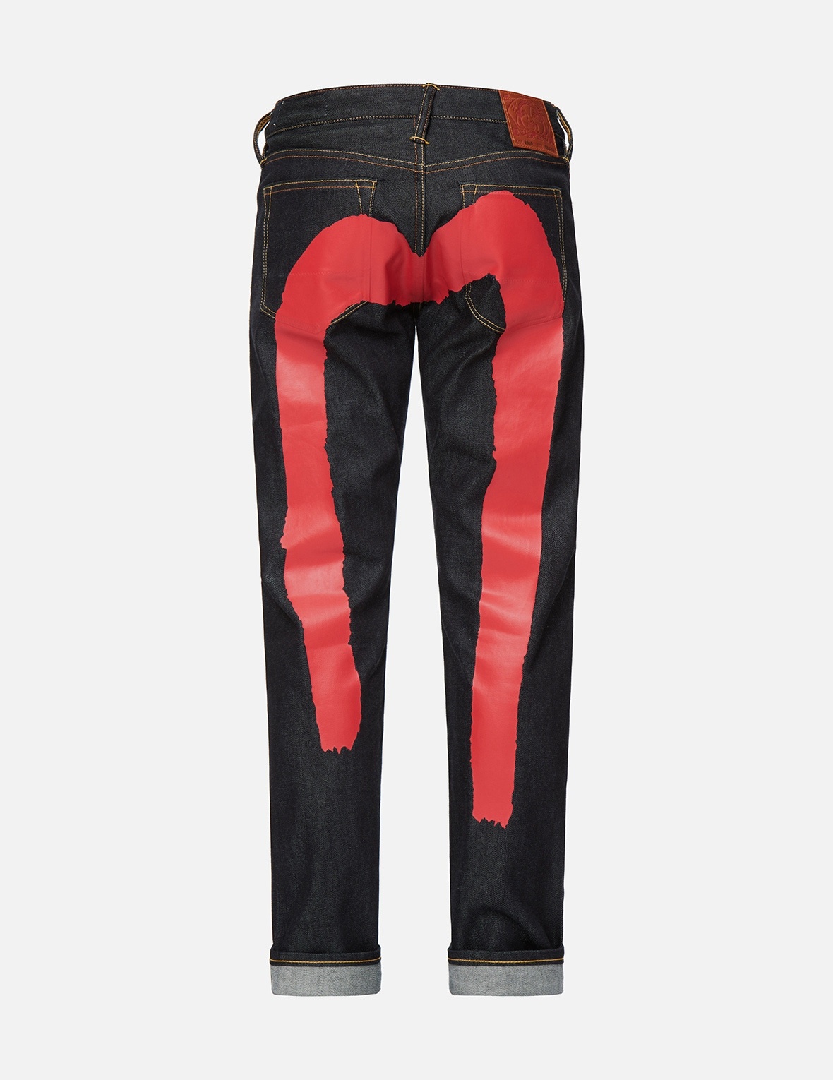 RED BRUSHSTROKE DAICOCK SLIM STRAIGHT FIT JEANS #2010 - 2