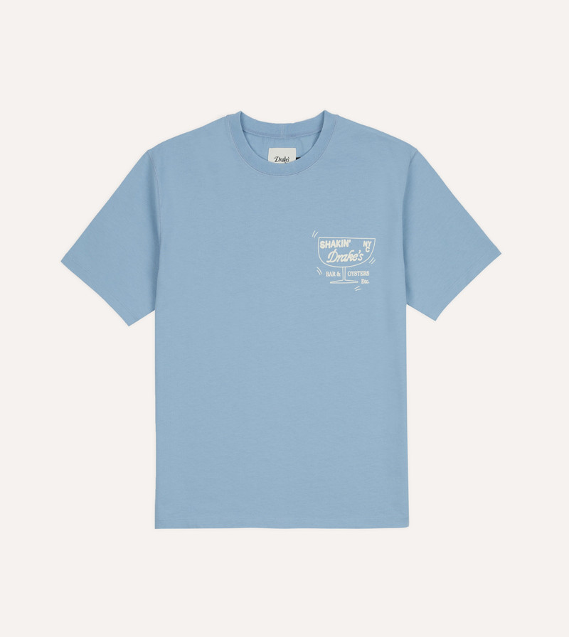 Blue ‘Shuck’ Print Short-Sleeve Hiking T-Shirt 1