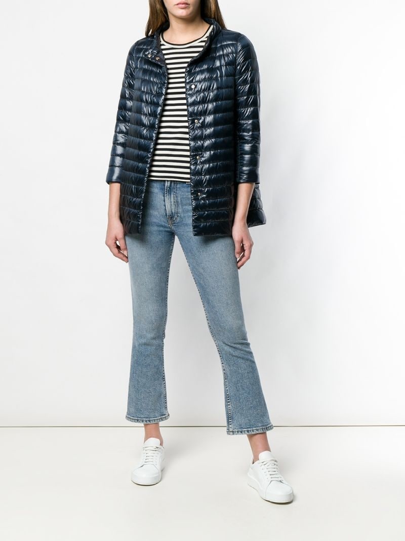funnel neck padded jacket - 3