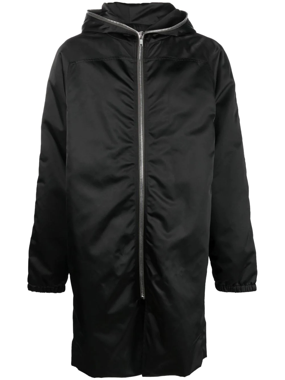 padded-design hooded coat - 1