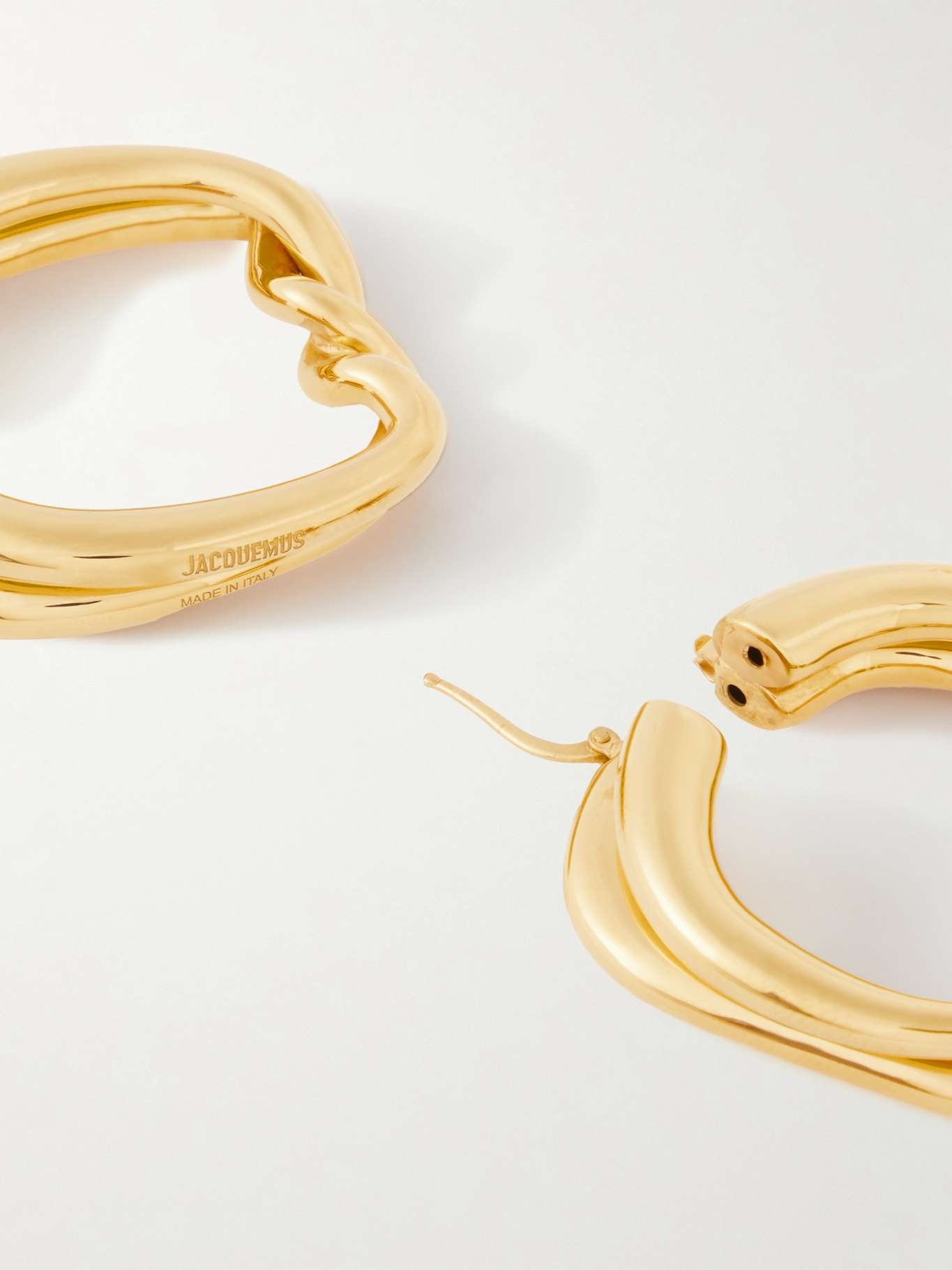 Nodi gold-tone hoop earrings - 3