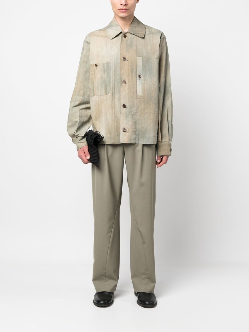 UMA WANG faded-effect long-sleeve shirt outlook