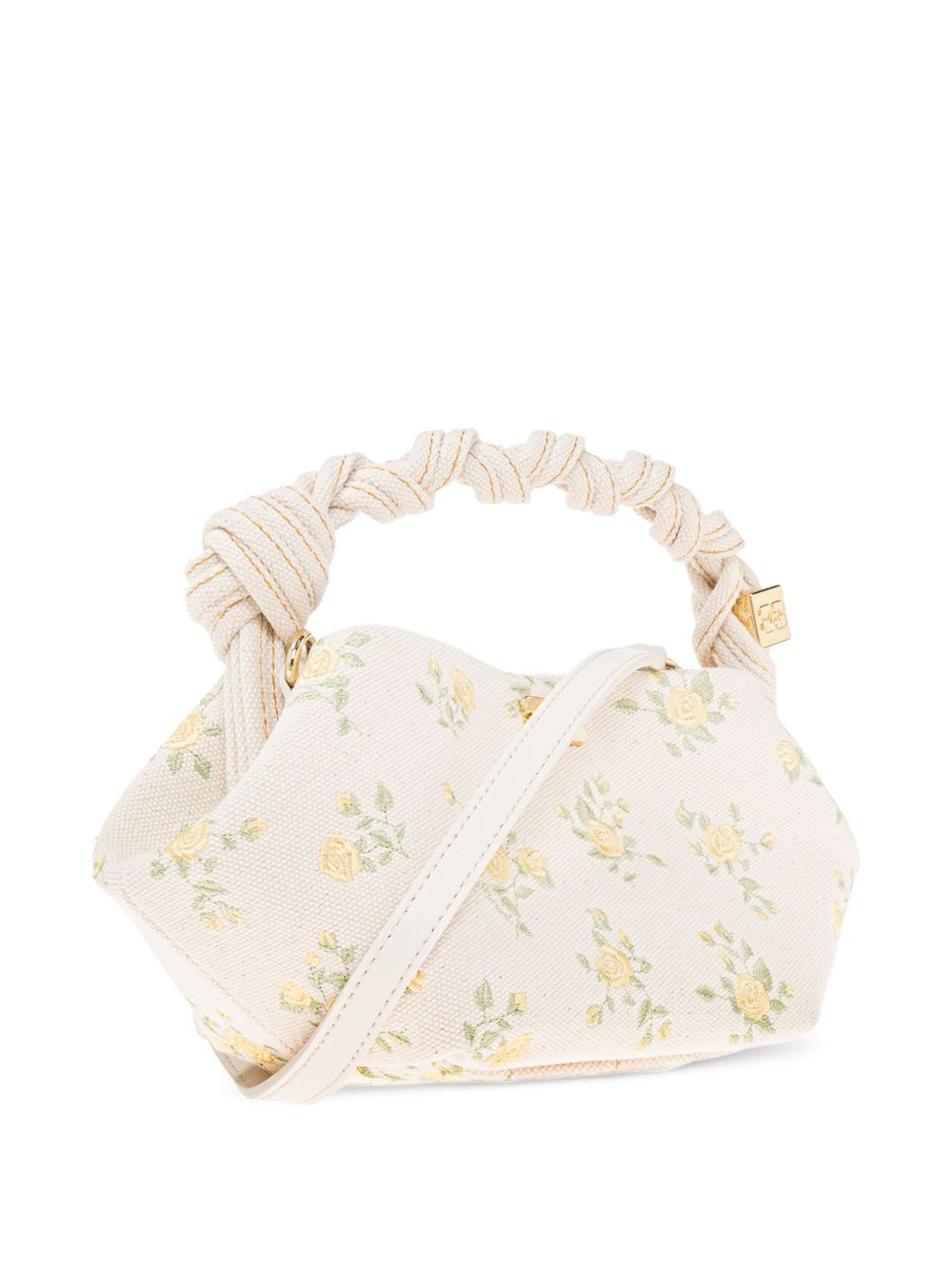 floral-embroidered tote bag - 4