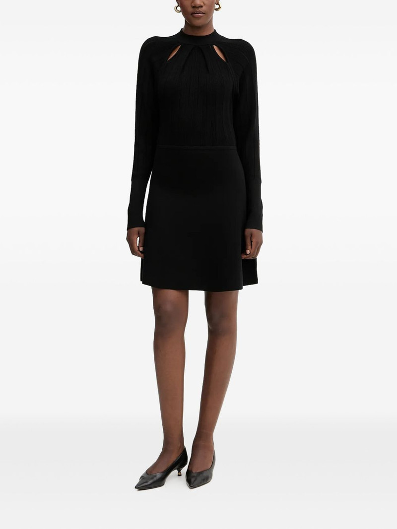 BOSS cut-out long-sleeves mini dress outlook
