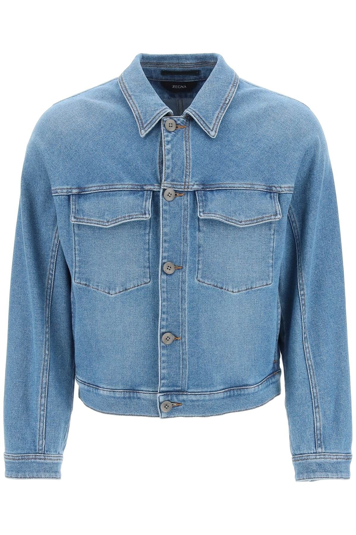 STRETCH DENIM JACKET - 1