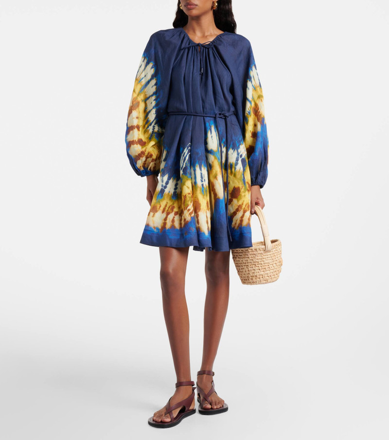 ALÉMAIS Martine printed ramie minidress outlook