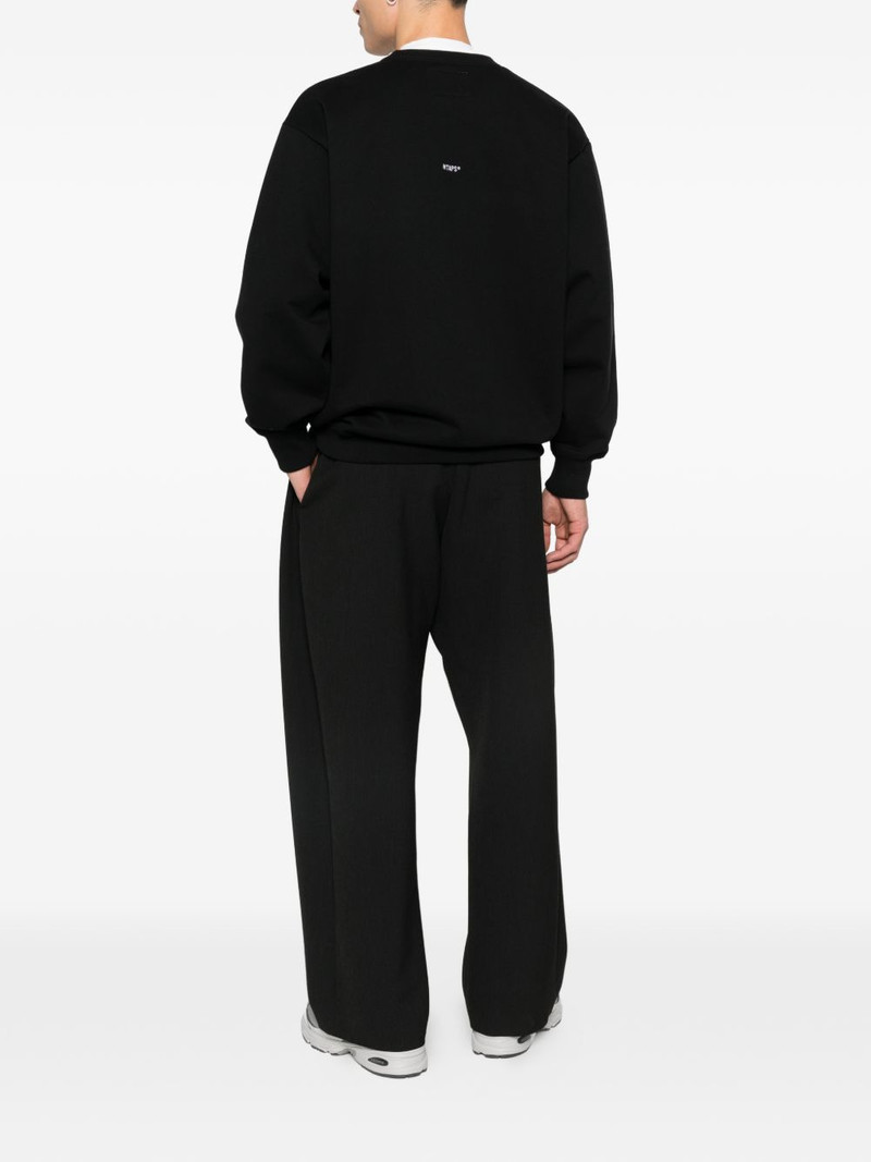 WTAPS logo-patch crew-neck sweatshirt outlook