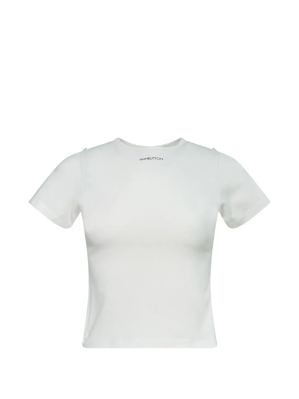 logo-print cropped t-shirt - 1