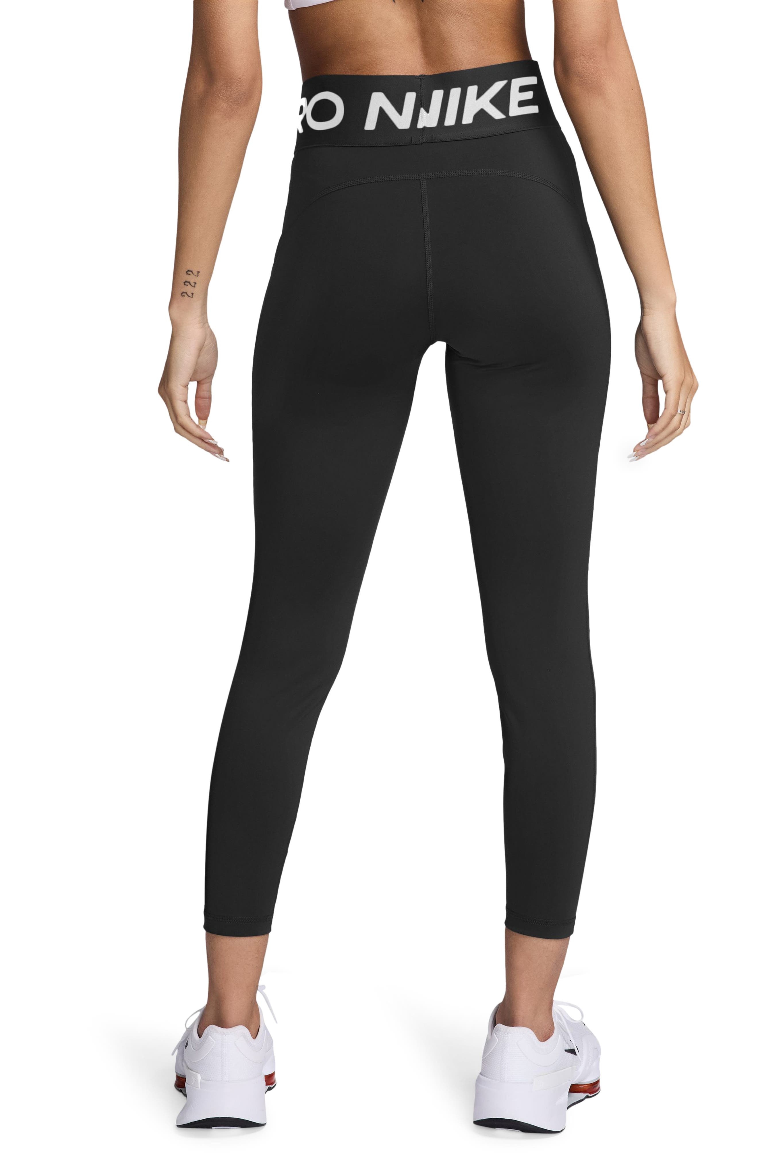 Nike Pro Sculpt High Waist Pocket Leggings in Black/White at Nordstrom - 2