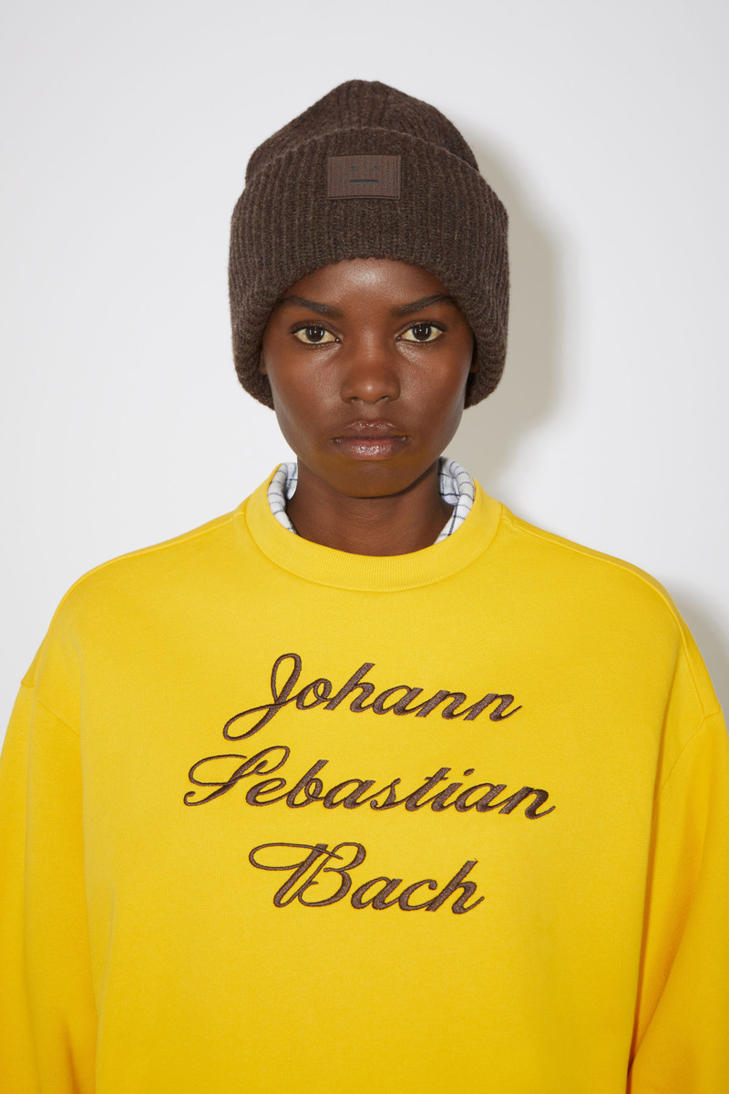 Acne Studios Ribbed knit beanie hat - Grey/brown melange outlook