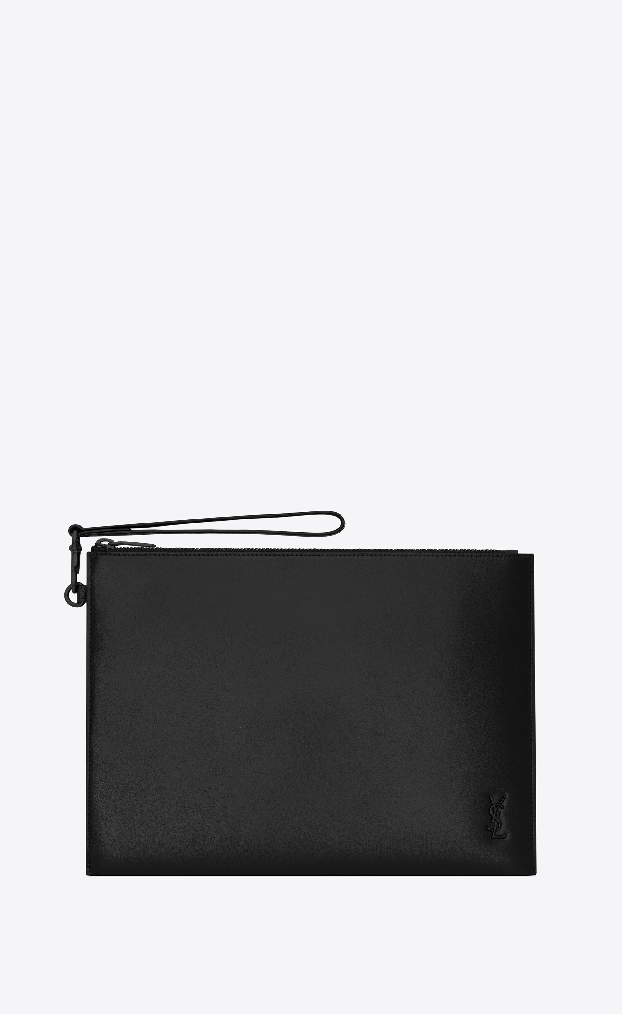 tiny cassandre zipped tablet holder in shiny leather - 1