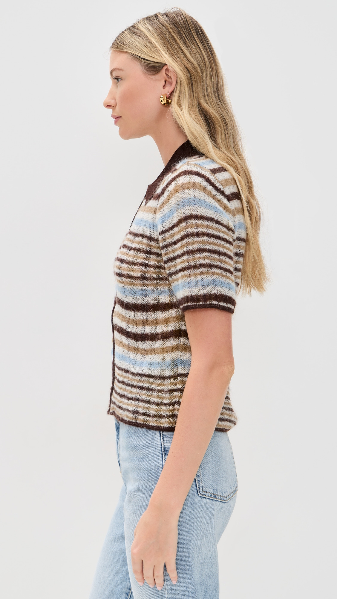 Leva Short Sleeve Zip Sweater - 3