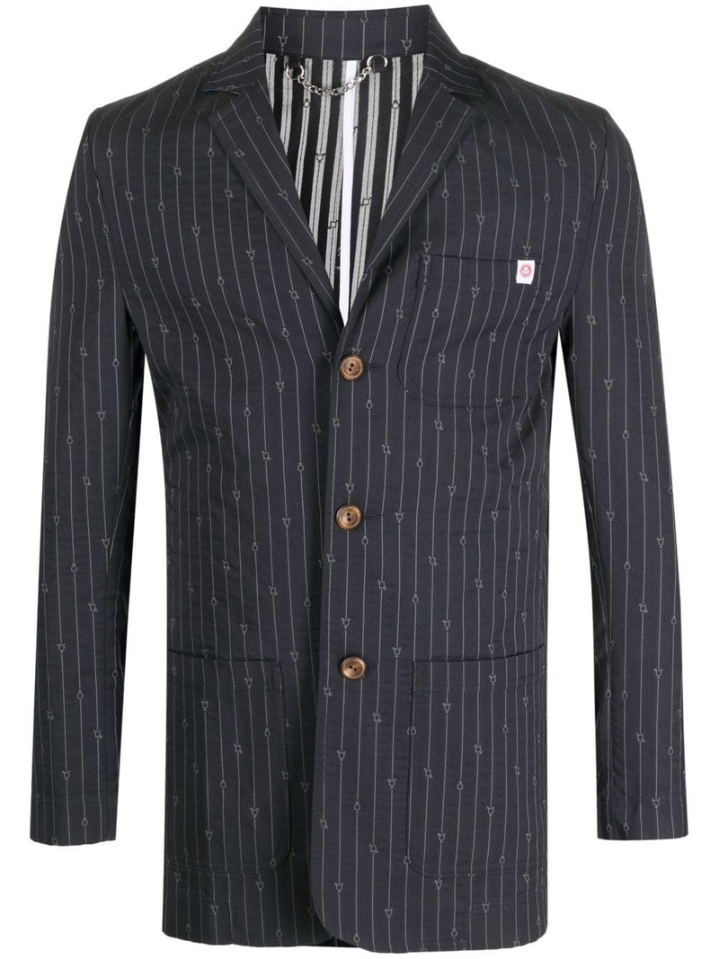 single-breasted pinstripe blazer 1