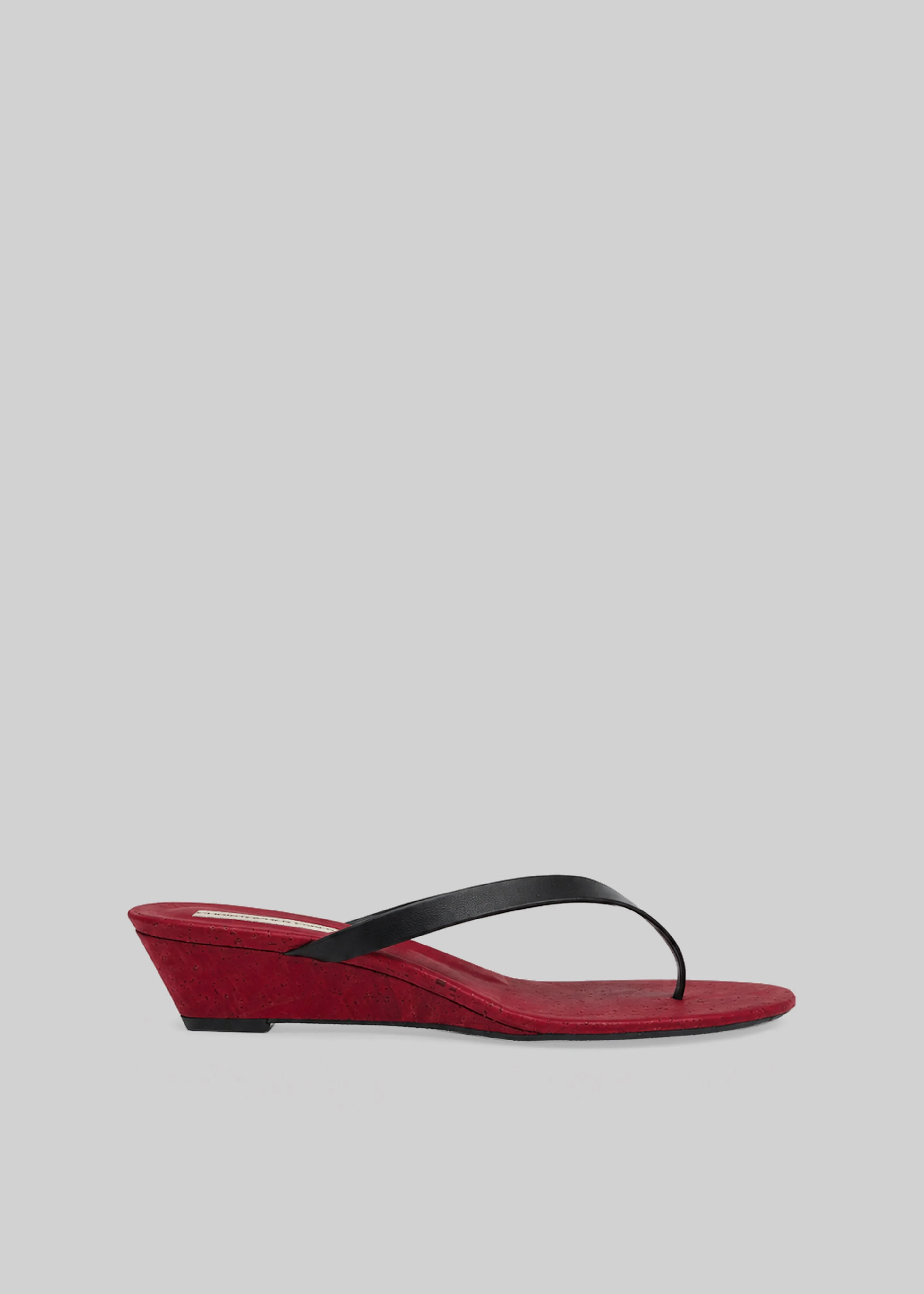 Christopher Esber Scala Cork Wedges - Flame/Black - 1