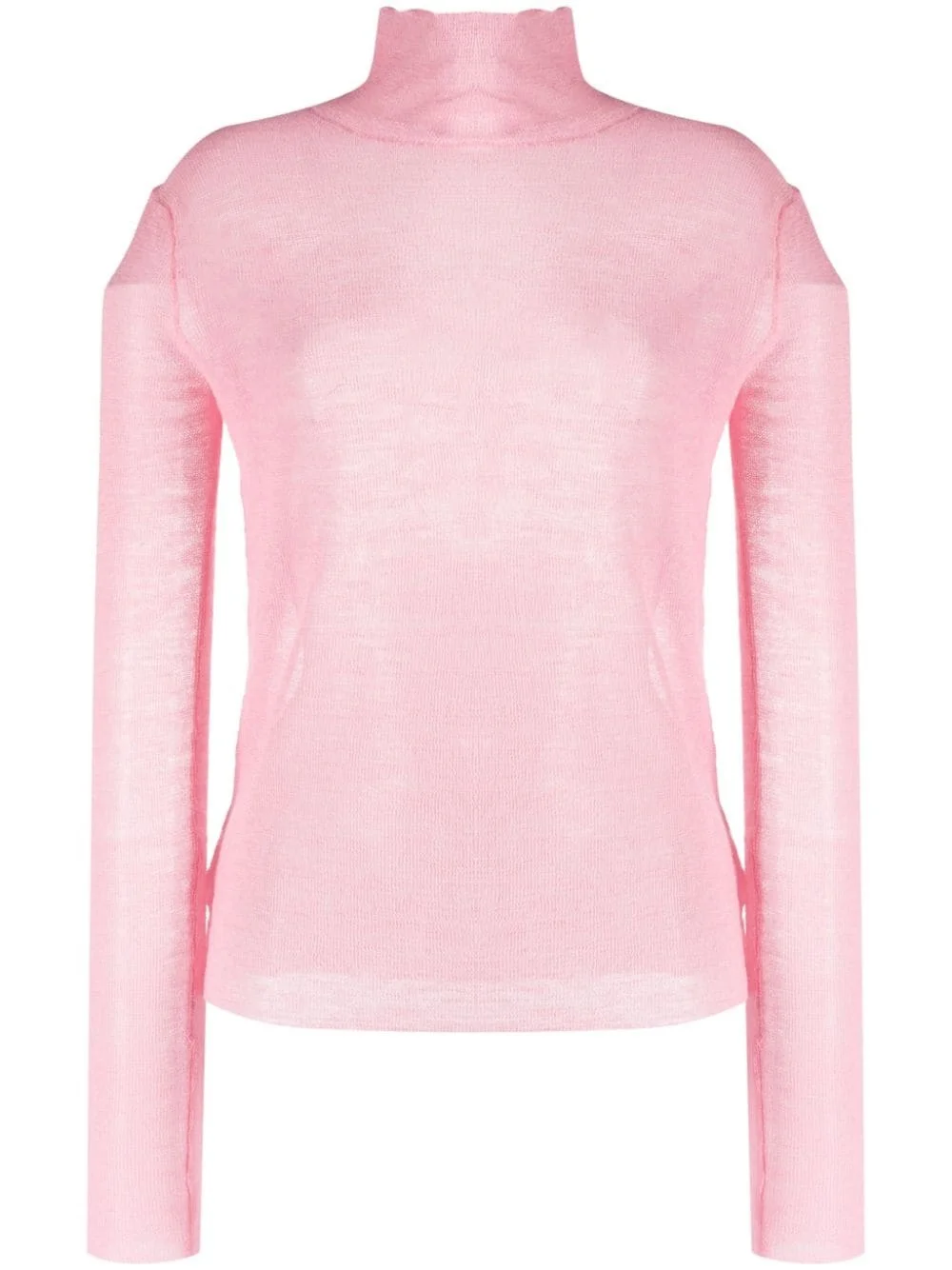 semi-sheer logo-patch jumper - 1