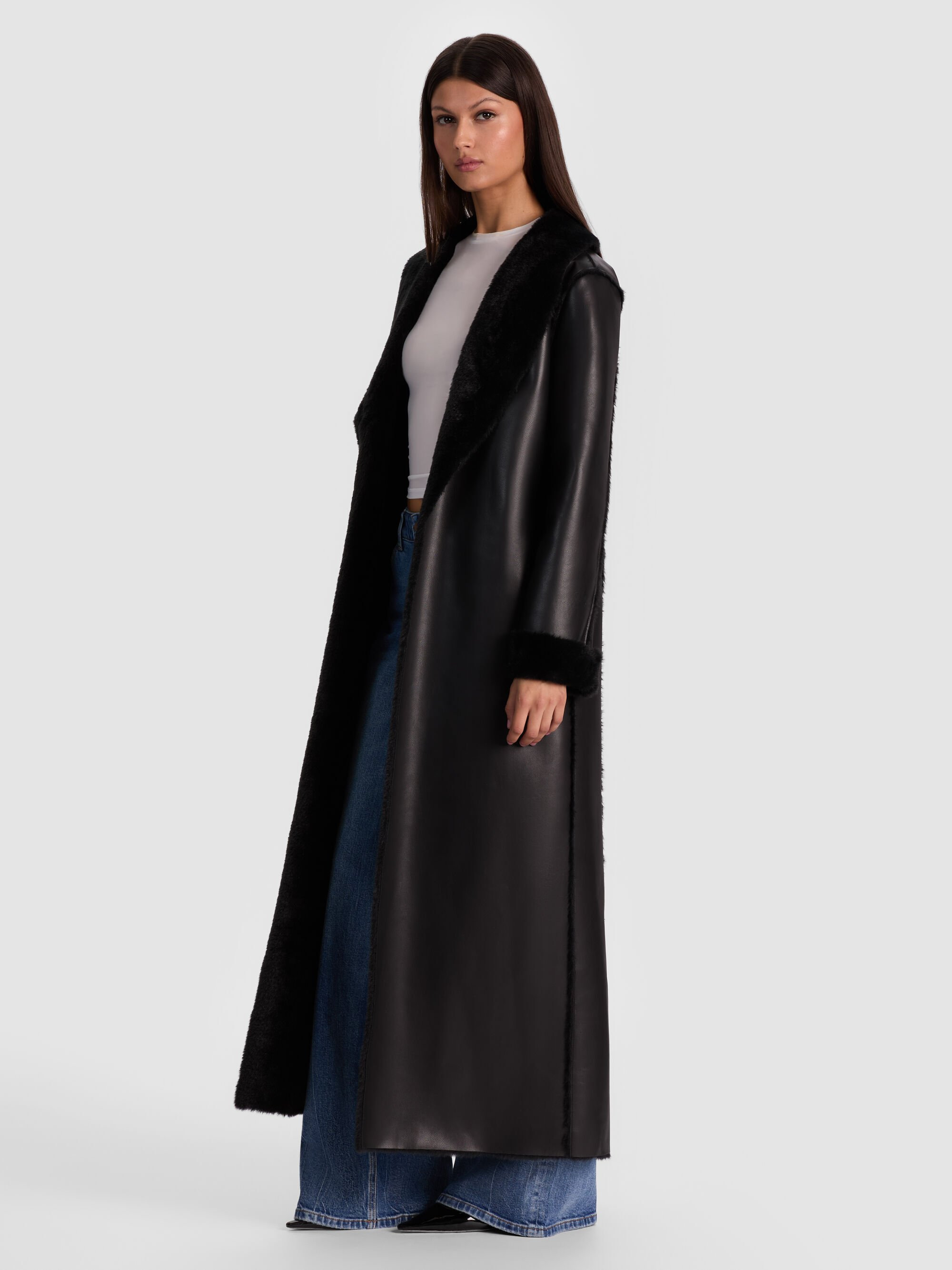 SHELBY FAUX SHEARLING MAXI COAT - 6